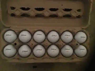 Balls used but look mint. $10 per dozen Titleist Velocity Kirkland See other ads for more balls
