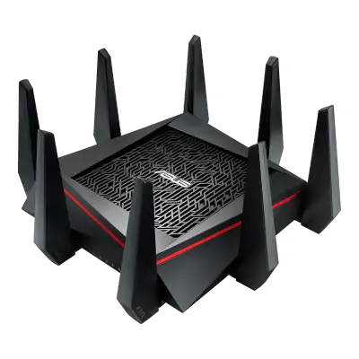 ASUS RT-AC5300 Tri-Band Gigabit WiFi Gaming Router with MU-MIMO, supporting AiProtection network sec...