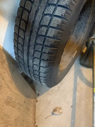 Winter tires on rims that were on a Nissan Murano. Were not used last winter and have been in a heat...
