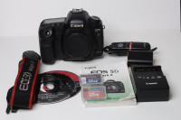 Canon 5D mark II body, 21 MP, low shutter count, with V-grip