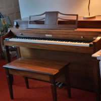 Baldwin Howard Walnut Upright Piano and Bench 