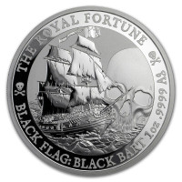 Tuvalu $1 2020 Black Flag Black Bart The Royal Fortune Silver BU