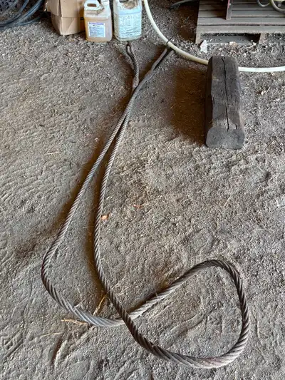 Heavy duty 1” x 20’ steel tow cable, View more