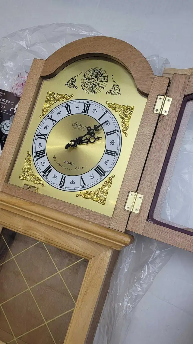 Bedford Clock Collection 26" Chiming Pendulum Wall Clock, Golden in Home Décor & Accents in City of Toronto - Image 10