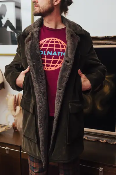 Vintage Corduroy Sherpa-Lined Coat – Made in Canada, View more