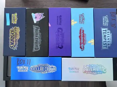 Selling a bulk cards from various collections and sets ranging from sword and shield, crown zenith,...