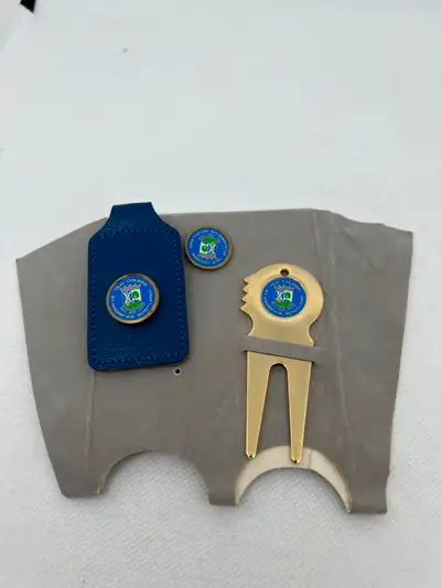 Scotland St Andrews Country  Golf Ball Brass Marker/Pin Keychain, View more