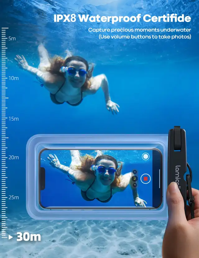 Lamicall Waterproof Phone Pouch Dry Bag w Lanyard  in Cell Phone Accessories in Markham / York Region - Image 3