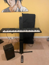 Roland jv 90 with amp and stand