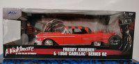 1958 Cadillac Series 62 Diecast Car & Freddy Krueger Figurine