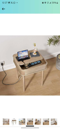 *BRAND NEW* Giluta Small End Table Accent Bedside Table with Wir
