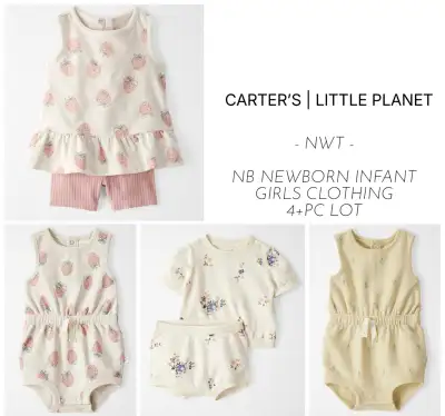 CARTER’S LITTLE PLANET - NB - NWT - 4+PC INFANT GIRLS LOT, View more