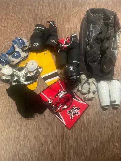 Youth Hockey Equipment Lot + Equipment Bag, View more