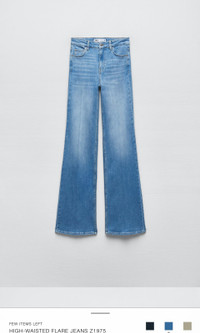 Brand new woman’s Zara high rise flare jeans (size 6)