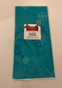 New Christmas Tablecloth Blue Snowflakes Holiday Decor