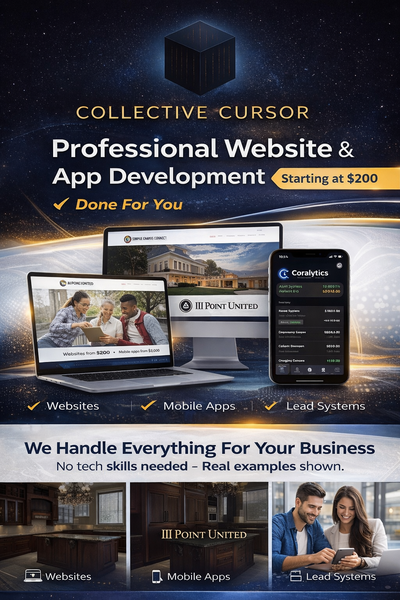 Professional Website & App Development – Starting at $200, View more