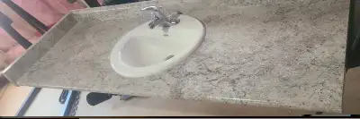 6 feet by 2 feet Laminate Countertop with Sink and Faucet, View more