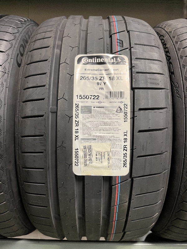 265/35ZR18 Continental Extreme Contact Sport (Single Tire) NEW Tires