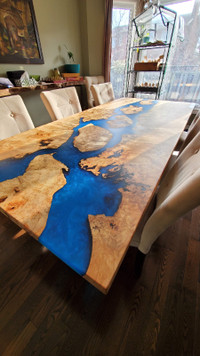 Custom handcrafted exotic dining tables