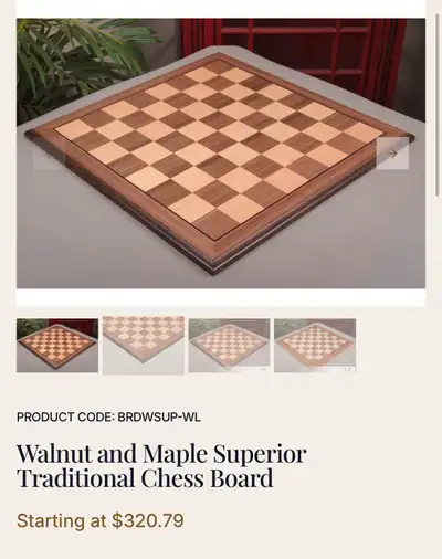 House of Staunton - Walnut Chessboard (2.25”), View more