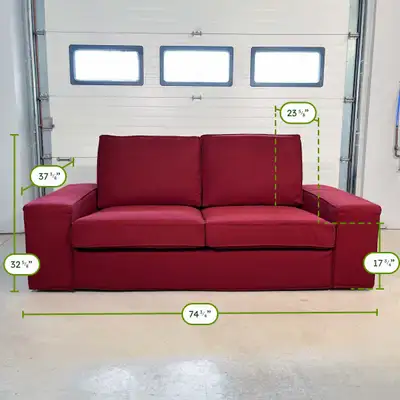 IKEA KIVIK Red Loveseat Couch | Delivery Available