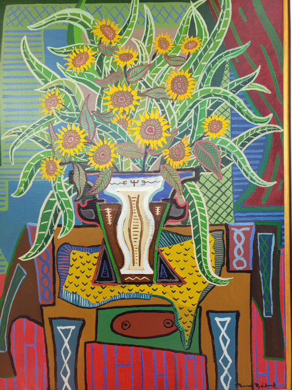 Pierre Bédard "Fleurs solaires" huile, 36 x 48 /oil on canvas dans Art et objets de collection  à Longueuil/Rive Sud - Image 2