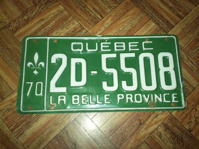 plaque d immatriculation du québec de 1964 a 1970 dans Art et objets de collection  à Rimouski / Bas-St-Laurent - Image 4