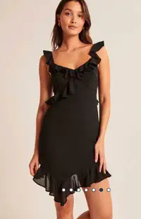 Abercrombie and Fitch Asymmetrical Ruffle Mini Dress size xxs