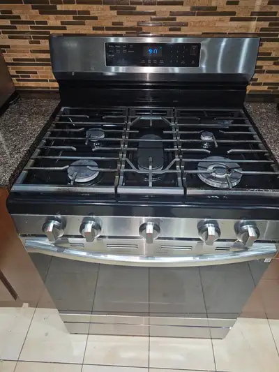 Stainless steel Samsung Gas Range, View more