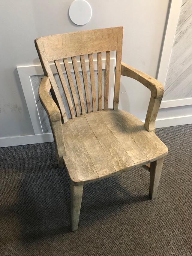 Vintage white oak chair in Chairs & Recliners in Edmonton