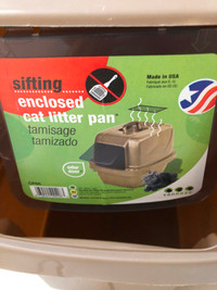 enclosed cat pan litter box