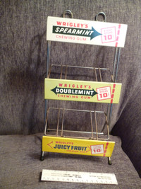 Wrigley's Gum 10 cent vintage metal store counter display - 50's