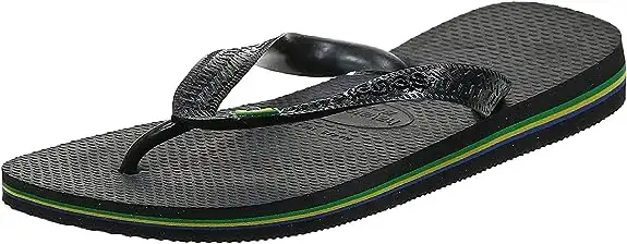 Havaianas Women's Brazil Logo Flip Flop Sandal, Black, 11-12 in Women's - Shoes in City of Toronto - Image 2