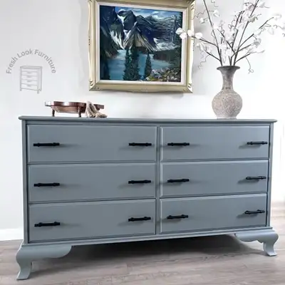 Refinished Solid Wood Dresser, View more