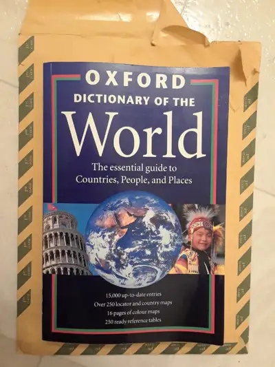 The Oxford Dictionary of the World in Very good condition, hardly opened or used see pictures. $10 P...