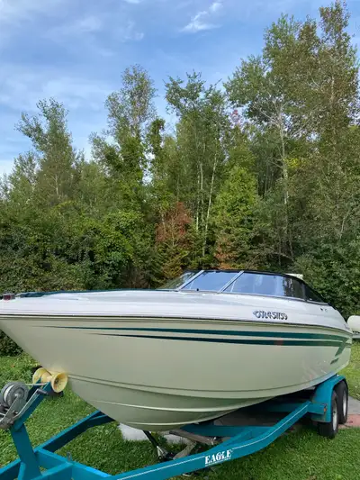 Great shape 502 Bravo 1 Bimini top Good sound system cockpit cover and winter cover Runs beautiful a...