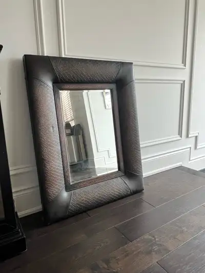 2 mirrors , leather and metal , View more