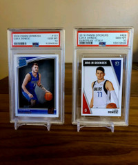 Doncic #428 -STICKER ITALY PSA 10 & Donruss RATED RC PSA 10 #177