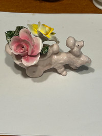 Vintage Thorley Poodle With Flowers Made In England Fine Bone Ch