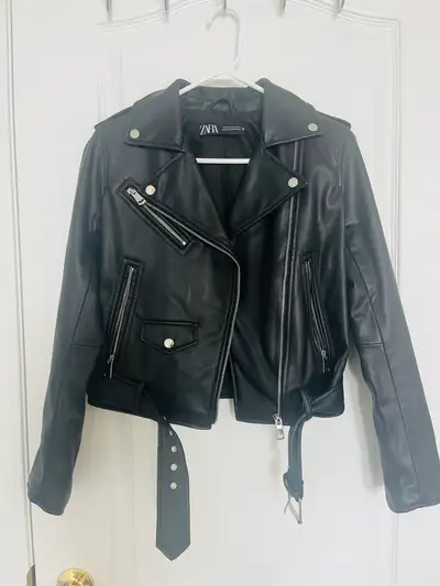 Zara Faux Leather Jacket, View more