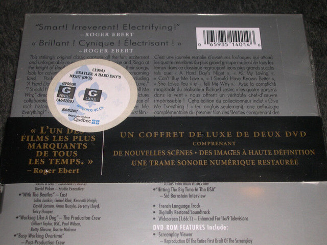 The Beatles - A Hard Day's Night (1964)  2XDVDs neuf-scèllé in CDs, DVDs & Blu-ray in City of Montréal - Image 4