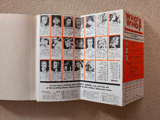 NANCY DREW, CLUE OF THE WHISTLING BAGPIPES w/trifold - 1964 in Children & Young Adult in Regina - Image 2