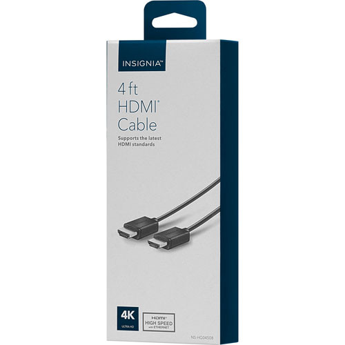Insignia 1.2m (4 ft.) 4K Ultra HD HDMI Cable in Video & TV Accessories in Burnaby/New Westminster - Image 4