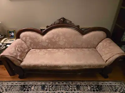 Antique (vintage) 3 person couch, View more