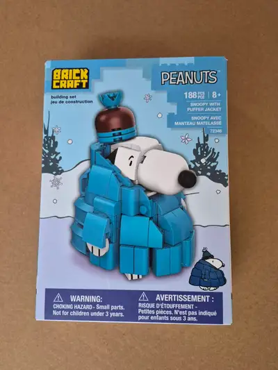 Brick Craft Peanuts Snoopy with Puffer Jacket Building Kit, View more