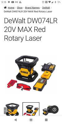 DeWalt Rotary laser level With tripod and measure stick. 