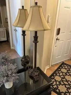 32” table lamp $45, desk lamp, View more