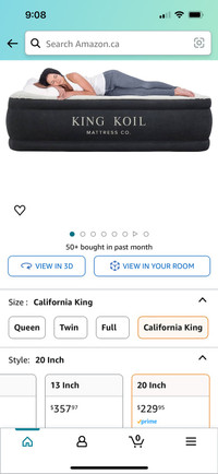 King air mattress - king koil