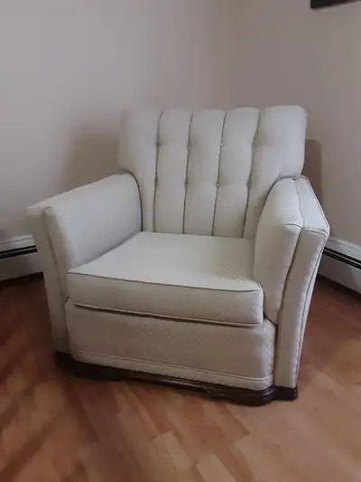 Beautiful antique chair. Completely re-upholstered. The re-upholstery alone cost over $300. We have...
