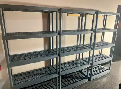 5 Shelf Adjustable Resin Storage - Like New Condition!, View more